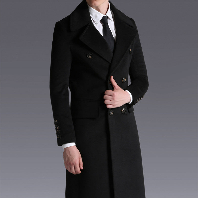 Business Coat With Large Lapel And Large Size Wool