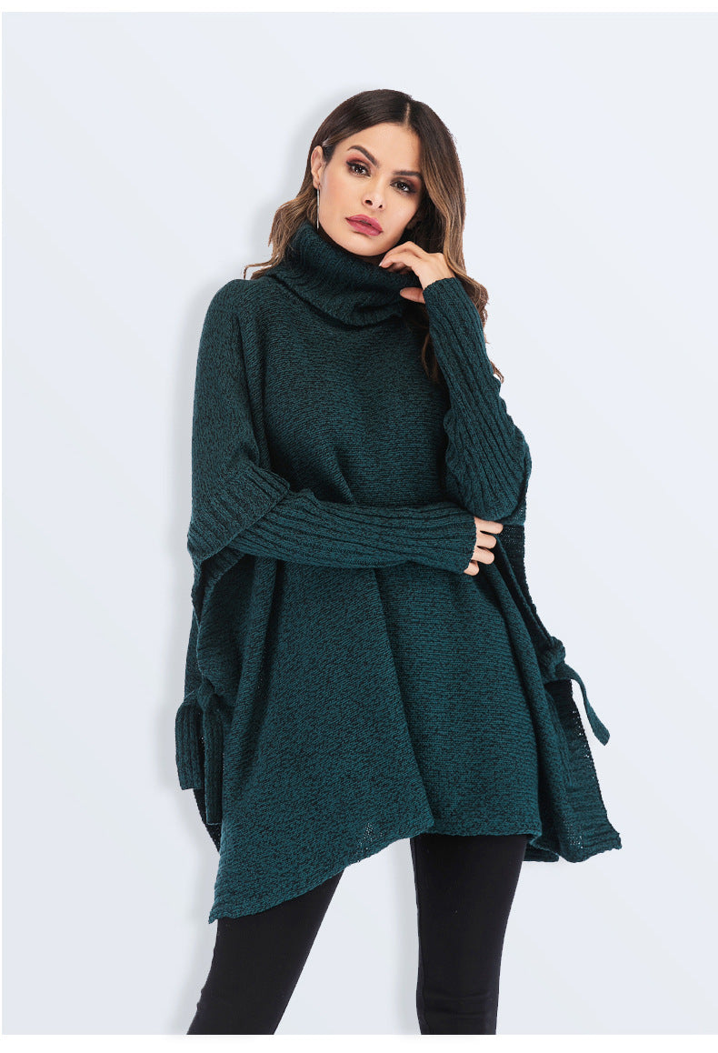 2023 New Large Size Women's Turtleneck Sweater Loose Sweater Women's Knitwear